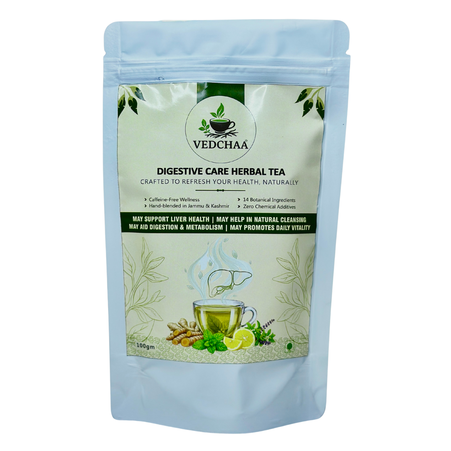 Digestive Care Herbal Tea – Ayurvedic Cleanse for Cholesterol, Fatty Liver & Digestion Support | Sip • Cleanse • Renew