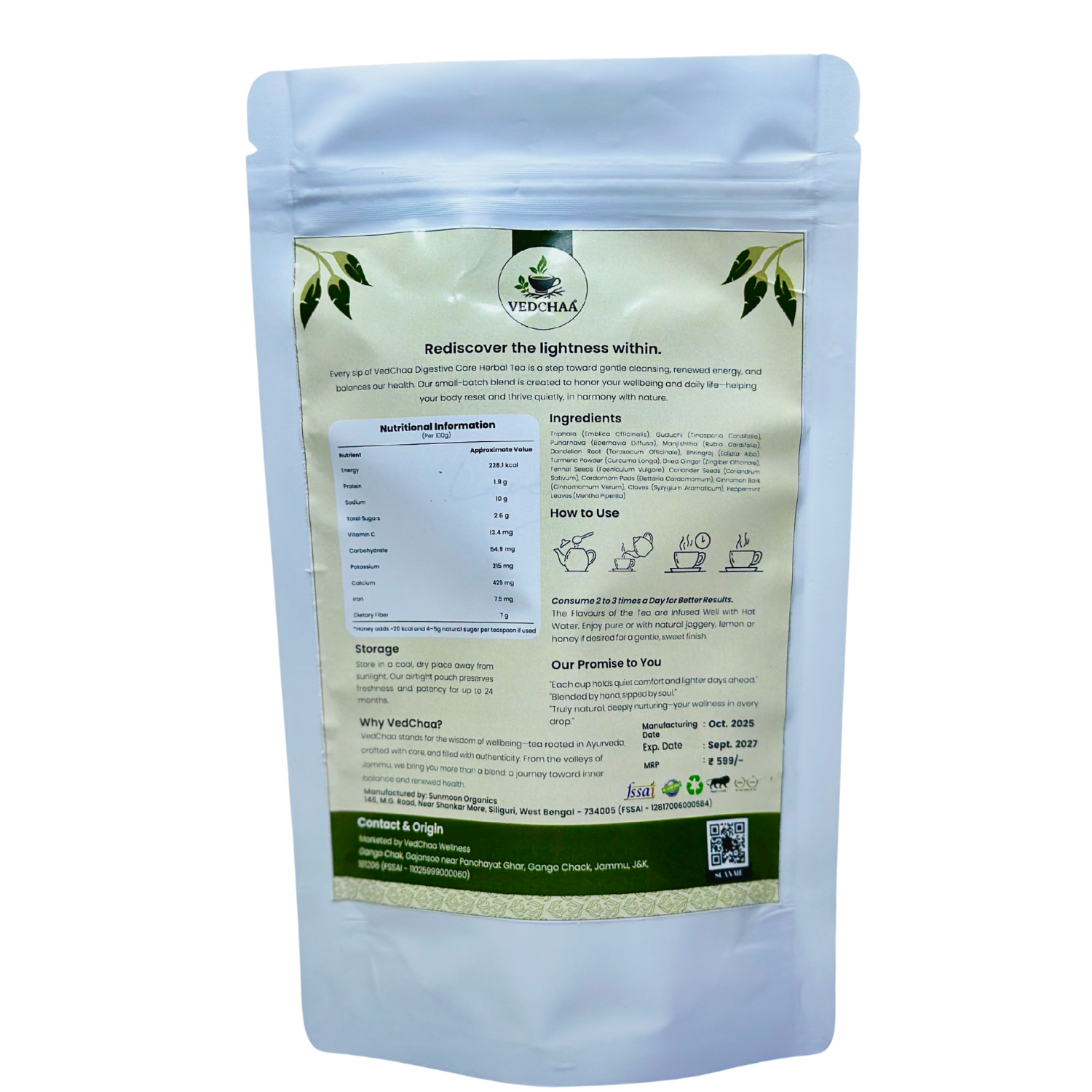 Digestive Care Herbal Tea – Ayurvedic Cleanse for Cholesterol, Fatty Liver & Digestion Support | Sip • Cleanse • Renew