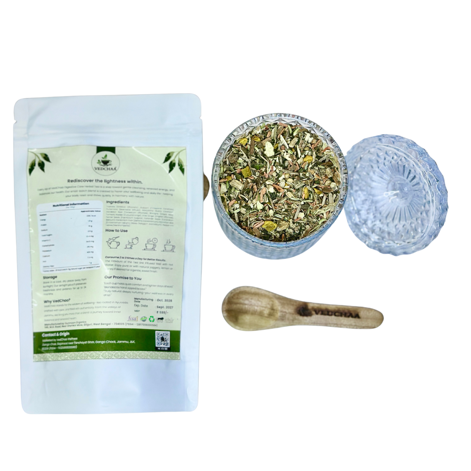 Digestive Care Herbal Tea – Ayurvedic Cleanse for Cholesterol, Fatty Liver & Digestion Support | Sip • Cleanse • Renew