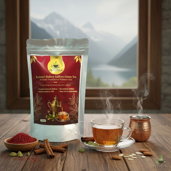 Kashmiri Kahwa Saffron Green Tea – Premium Traditional Wellness Chai
