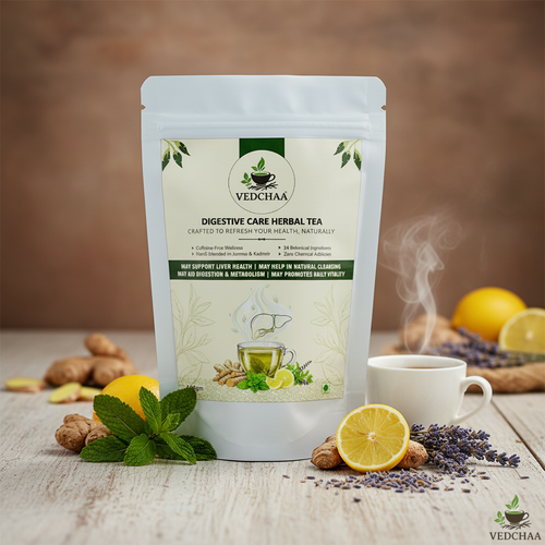 Vedchaa Digestive Care Herbal Tea for Digestion, Cholesterol & Fatty Liver Cleanse | Ayurvedic Detox Tea with Triphala, Mint & Fennel