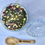 Vedchaa Calming Herbal Tea for Stress Relief & Better Sleep | Natural Green Tea with Chamomile, Lemon Balm, Peppermint & Rose Petals