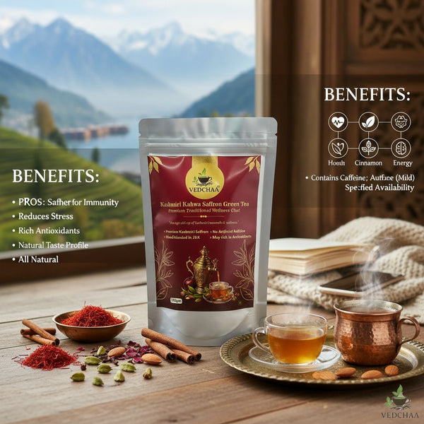 Kashmiri Kahwa Saffron Green Tea – Premium Traditional Wellness Chai
